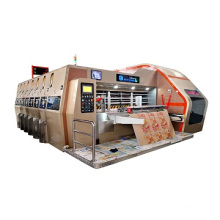 Best price Vacuum Transfer 5 color print slotter die cutting machine with stacker for corrugated carton